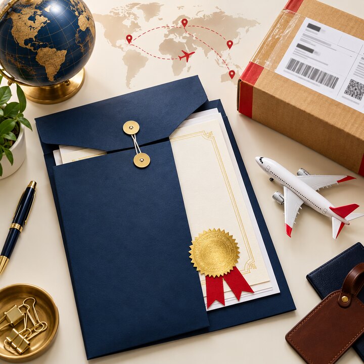Illinois documents prepared for nationwide mail-in apostille service and tracked return